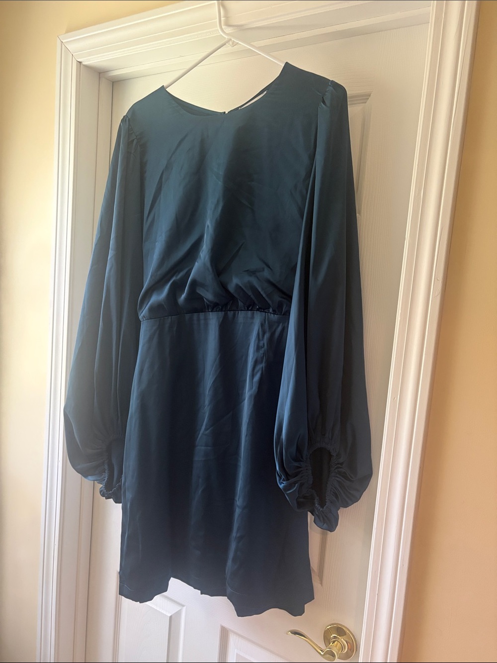 Petal & Pup Teal Midi Dress with Balloon Sleeves